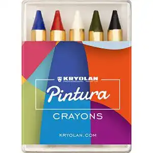 Kryolan Pintura Crayons Schminkstifte, 5 Farben, ohne Parfüm