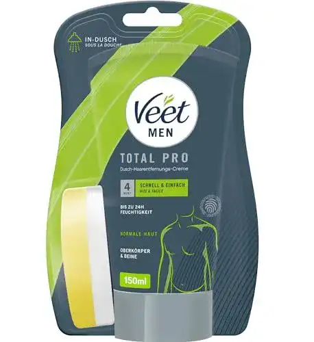 Veet Men Dusch-Haarentfernungscreme für Oberkörper und Beine 150 ml