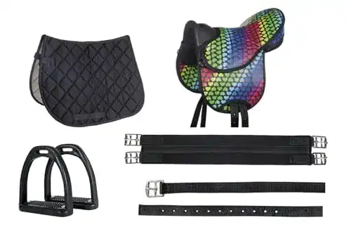 Reitsattel Hkm Sattel-Set für Shetty und Mini Shetty