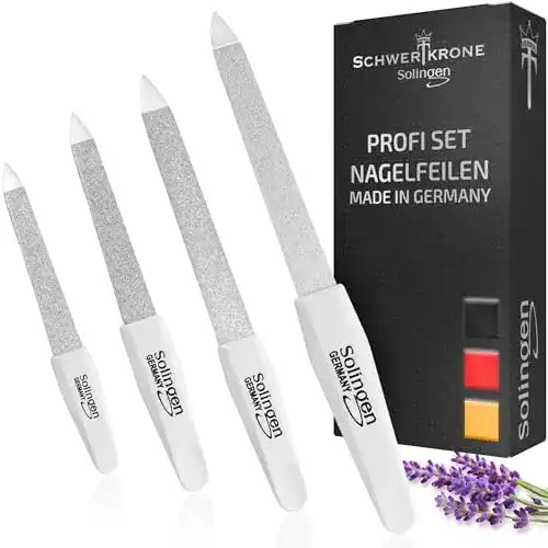 Nagelfeilen-Set von Schwertkrone, 4-teilig, Saphir aus Solingen