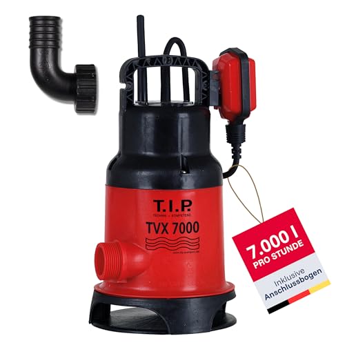 T.I.P. 30268 Schmutzwasser Tauchpumpe mit 7000 l/h Förderleistung