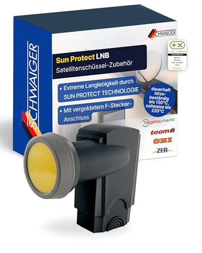 LNB Schwaiger 371 Quad Low Noise Blockconverter mit Sun Protect Technologie