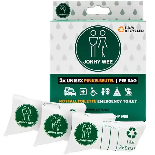 Urinbeutel Jonhy Wee Pinkelbeutel für unterwegs 600ml 3 Stück