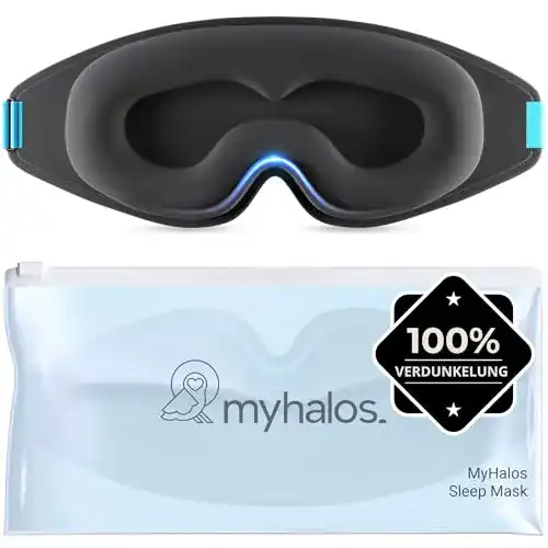 Schlafmaske myhalos für Damen und Herren 3D Verdunkelung