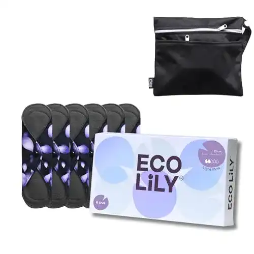 Waschbare Binden Eco Lily 6er Set für Menstruation