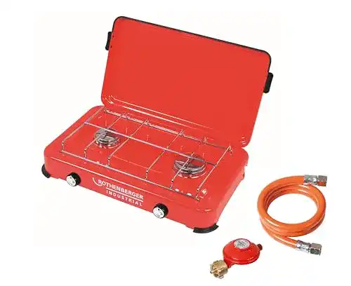 Gaskocher 2-flammig von Rothenberger Industrial für Camping und Outdoor