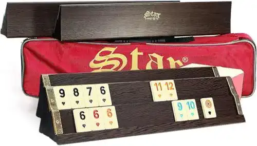 Rummy Semus Premium Holz Okey Spielset mit Melaminsteinen