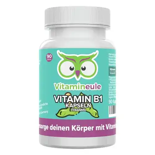 Vitamin B1 Kapseln mit 200 mg Thiamin, hochdosiert und vegan