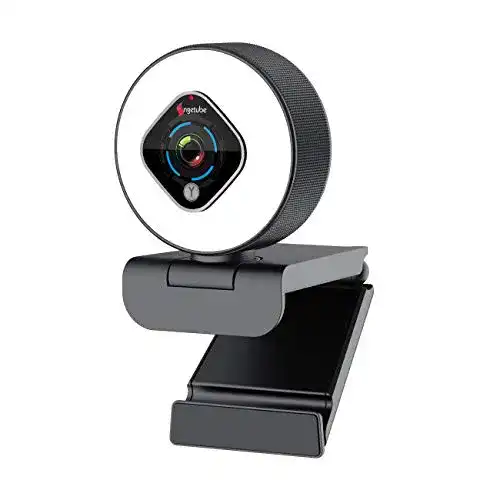 Webcam mit Ringlicht Angetube 1080P für Streaming und Videokonferenzen