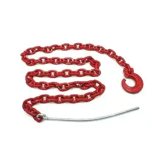 Forstkette Joma-Tech Chokerkette vierkant 8mm mit Nadel und Schlinghaken