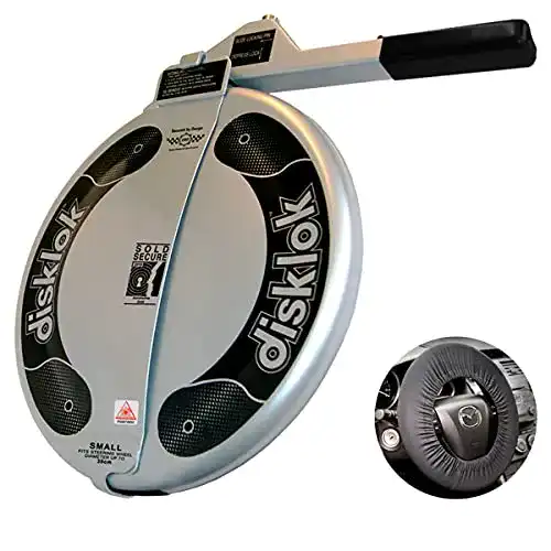 Lenkradkralle Disklok S 390 Silber mit Lenkrad-Schoner