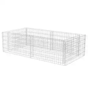 Gabionen Hochbeet Vidaxl Pflanzkübel 180x90x50cm aus verzinktem Stahl