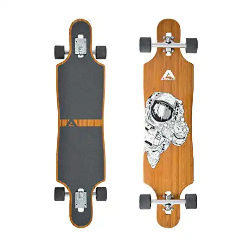 Apollo Longboard Komplettboard mit Bambus- und Fiberglas-Deck