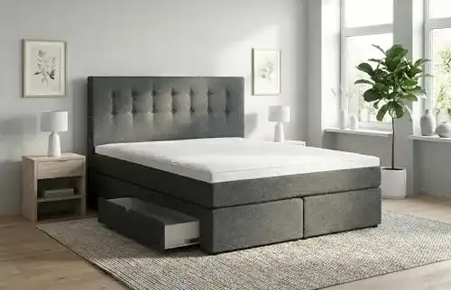 Boxspringbett Tesla Dreams 180×200 mit Taschenfederkern und Topper