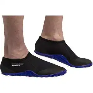 Neoprenschuhe für Damen Cressi Minorca Shorty Boots schwarz mit blauem Logo