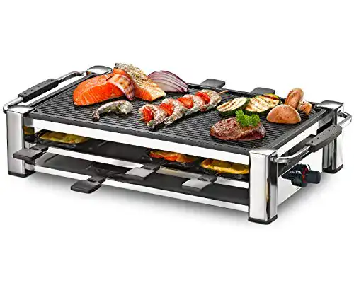 Raclette Grill Rommelsbacher RCC 1500 mit 2m Kabel für 8 Personen