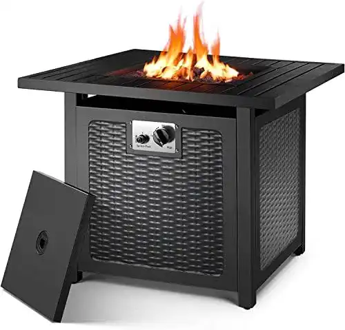 Gas Feuerstelle für den Garten, 30 Zoll Feuertisch mit Zubehör