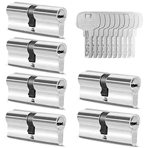 Schliesszylinder Gercar 6x gleichschließend 6 Profilzylinder 40/40 mm