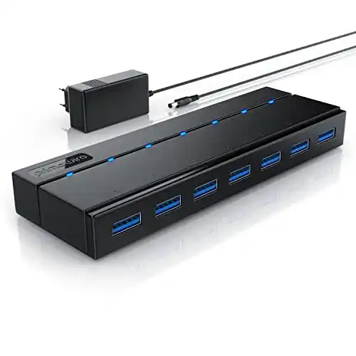 USB-Hub mit Netzteil CSL Computer – 7-Port USB 3.2 Gen1 Hub