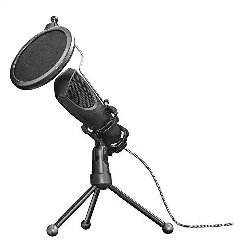 Trust Gaming GXT 232 Mantis USB Mikrofon mit Popfilter für PC und Konsolen