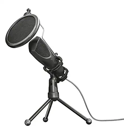 Trust Gaming GXT 232 Mantis USB Mikrofon mit Popfilter für PC und Konsolen