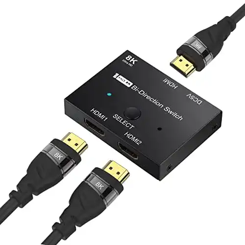 HDMI-Splitter CABLEDECONN HDMI 2.1 Ultra 8K HD Bi-Directional