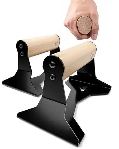 Liegestützgriffe mit ergonomischen Holzgriffen für Krafttraining