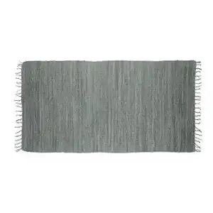 Flickenteppich Relaxdays grau 70 x 140 cm mit Fransen