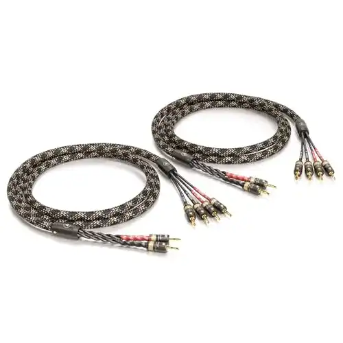 Viablue SC-4 Silver Bi-Wiring-Kabel 300 cm mit T6s Bananenstecker