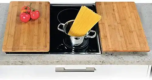 Herdabdeckplatten Neustanlo 2 Stück Schneide- und Abdeckplatte