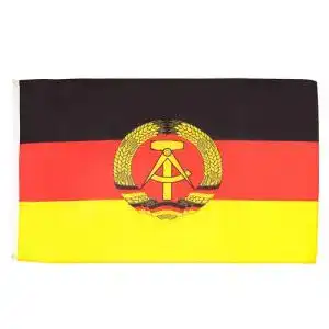DDR-Flagge 90×60 cm aus 100% Polyester mit Messing-Ösen