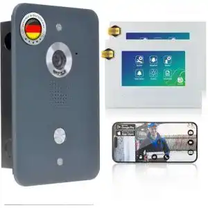 Mathfel Video Türsprechanlage mit Kamera und 7 Zoll Monitor