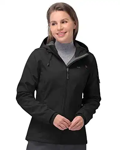 Softshelljacke für Damen, wasserdicht und atmungsaktiv, warm und funktional