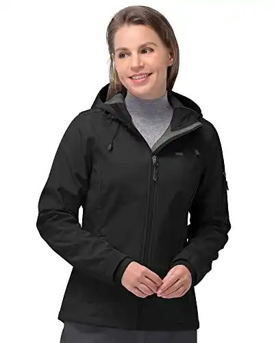 Softshelljacke für Damen, wasserdicht und atmungsaktiv, warm und funktional