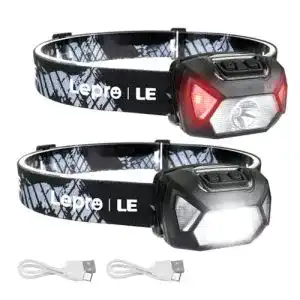 Akku Stirnlampe Lepro LE LED wiederaufladbar mit 6 Lichtmodi