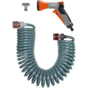 Gardena 4647-20 Spiral-Gartenschlauch Komplettset mit Bewässerungsbrause