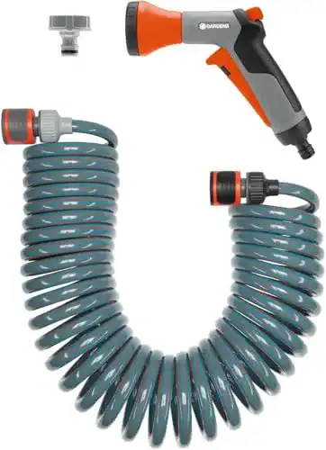 Gardena 4647-20 Spiral-Gartenschlauch Komplettset mit Bewässerungsbrause