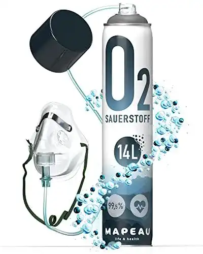 Medizinischer Sauerstoff Mapeau 14 Liter Sauerstoffflasche mit Inhalationsmaske