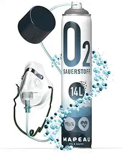 Medizinischer Sauerstoff Mapeau 14 Liter Sauerstoffflasche mit Inhalationsmaske