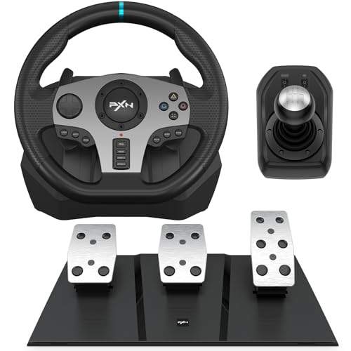 PXN V9 Gaming Lenkrad für PS4, PC und Xbox mit Pedalen und Schaltung