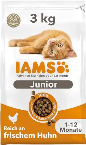 Iams Junior Katzenfutter trocken mit Huhn für Kätzchen