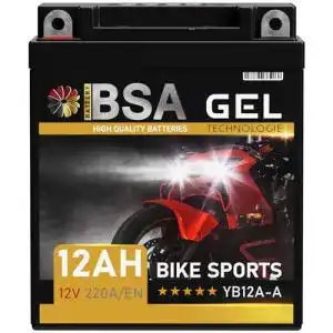 Motorradbatterie 12 V 12 Ah BSA – Hochleistungs-Gel-Batterie