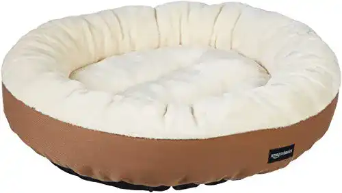 Rundes Haustierbett für Hunde und Katzen von Amazon Basics