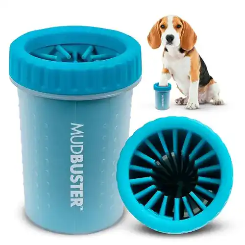 Pfotenreiniger Dexas MudBuster für Hunde, Größe M, blau