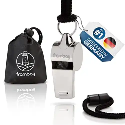 Trillerpfeife Frambay mit AirSpin-Kugel für Sport und Training