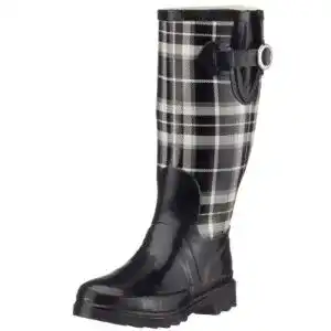 Beck Damen Pepita Gummistiefel in Schwarz