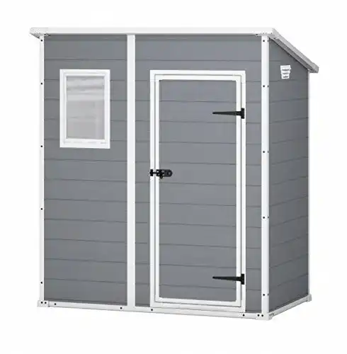Keter Gartenhaus Manor Pent aus Polypropylen mit Pultdach