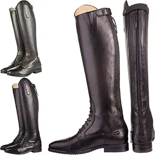 Reitstiefel HKM 9217 Valencia aus Leder für Unisex, Normal/Extra Weit
