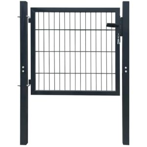 Gartentor vidaXL Zauntor aus Stahl in Anthrazit 105x150cm