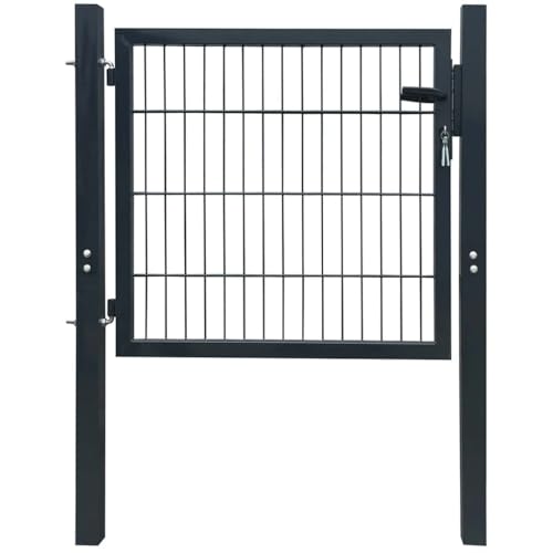 Gartentor vidaXL Zauntor aus Stahl in Anthrazit 105x150cm
